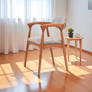 Luxury Wood Chair, Mid Century Armchair, Handmade Wood Chair, Farmhouse Chair, Minimalist Home Furniture