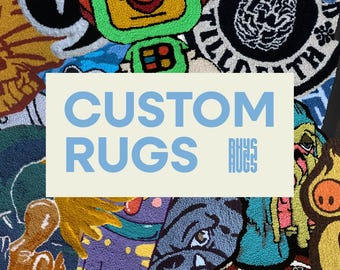 Custom Tufted Rug – Handmade Personalized Design | Made-to-Order Gift |