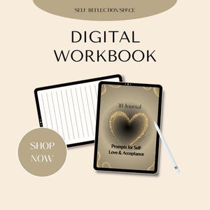 30 Journal Prompts for Self-Love & Acceptance | Printable Self-Reflection Workbook PDF | Mental Health Journal for Women