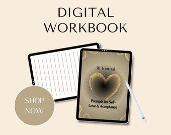 30 Journal Prompts for Self-Love & Acceptance | Printable Self-Reflection Workbook PDF | Mental Health Journal for Women