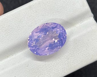 Natural Milky Lavender Quartz Gemstone (14x11x7.20 MM), (5.90 Carat) Quartz For Jewelry