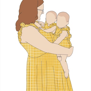 Custom Faceless Portrait, Digital Portrait