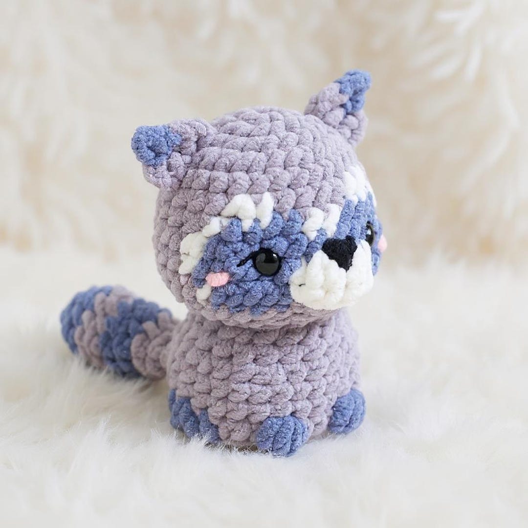 Easy Racoon Crochet Pattern Adorable No Sew Racoon Crochet Pattern, Easy Amigurumi PDF, Beginner ...