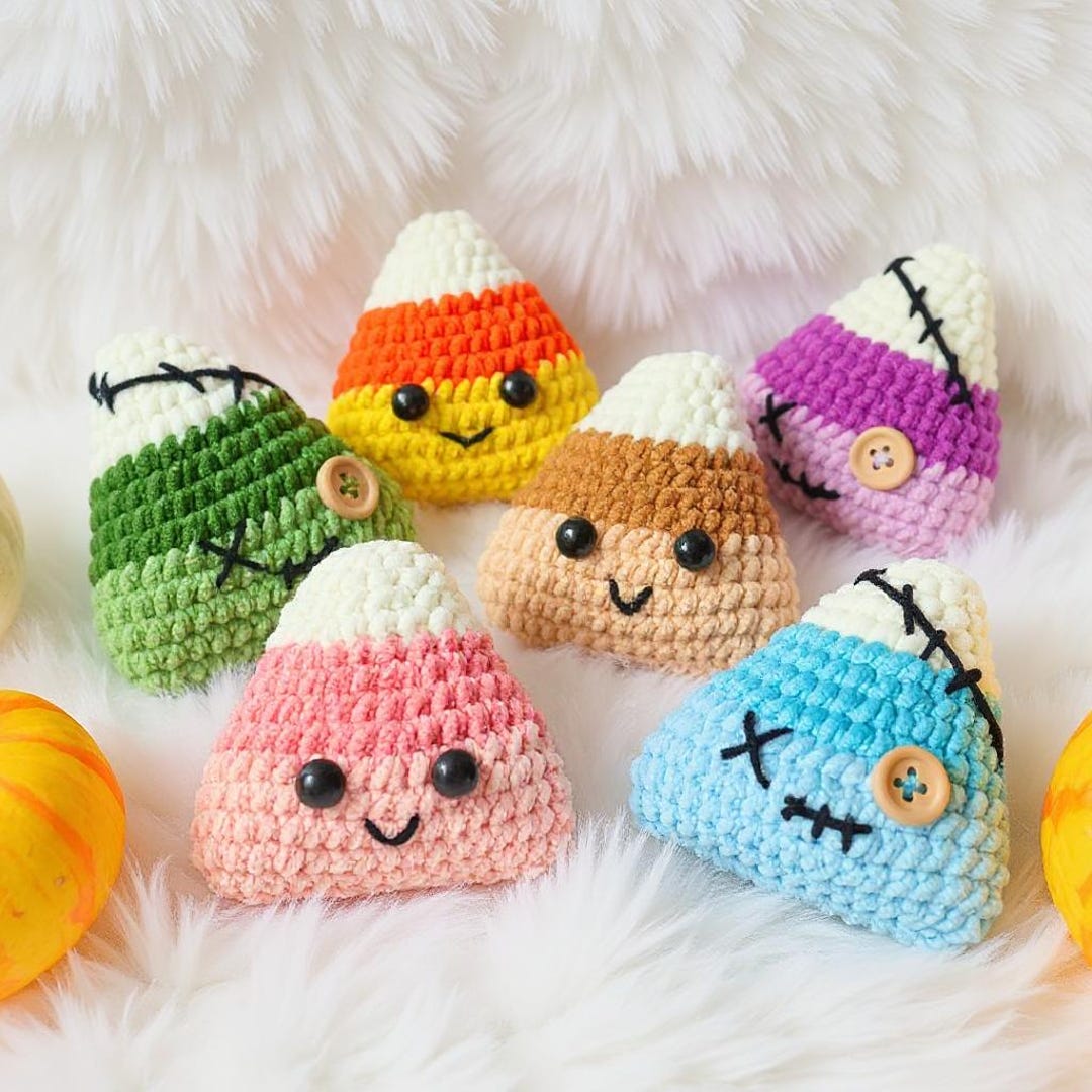 Corn Candy Crochet Pattern, Cute Halloween Candy Corn Amigurumi PDF ...