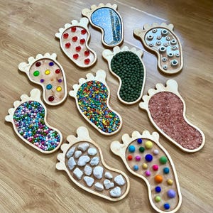 Wooden Sensory Foot Panels – Balance & Tactile Stimulation for Kids senso pathway for children Montessori activity