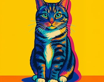 Retrato de mascota personalizado – Estilo pop art – Lienzo