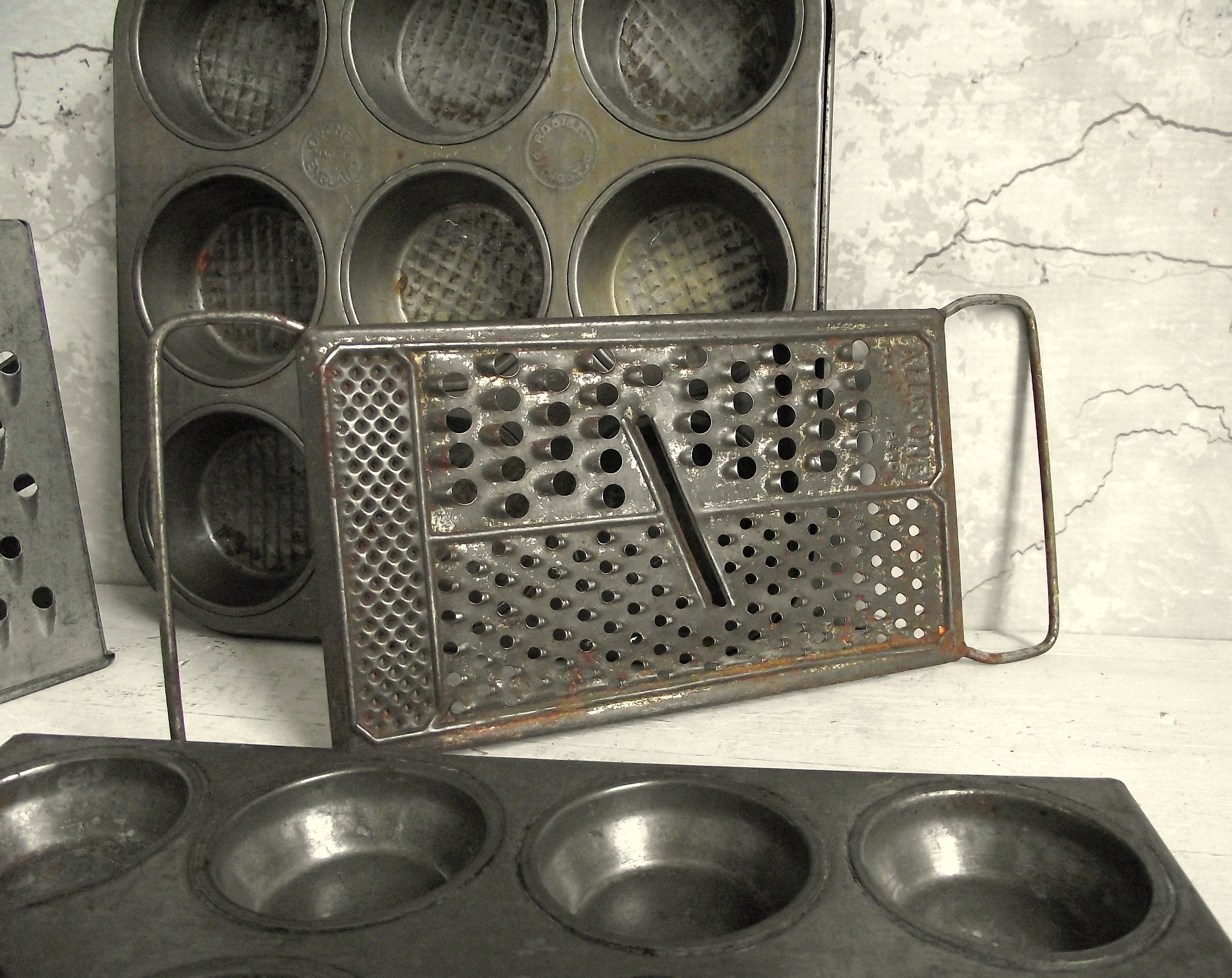 Colección de utensilios de cocina de metal conjunto de cuatro | Etsy