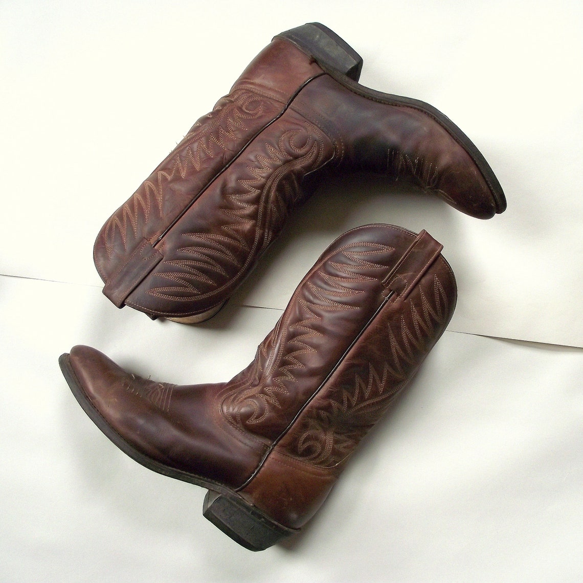 Vintage BOULET Cowboy Boots Western Riding Boots Leather Etsy