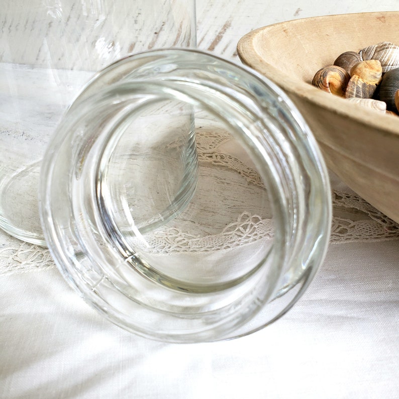 Apothecary Jar filled with Sea Shells , Decorative Jar with Shells , Vintage Beach House Coastal Decor image 10