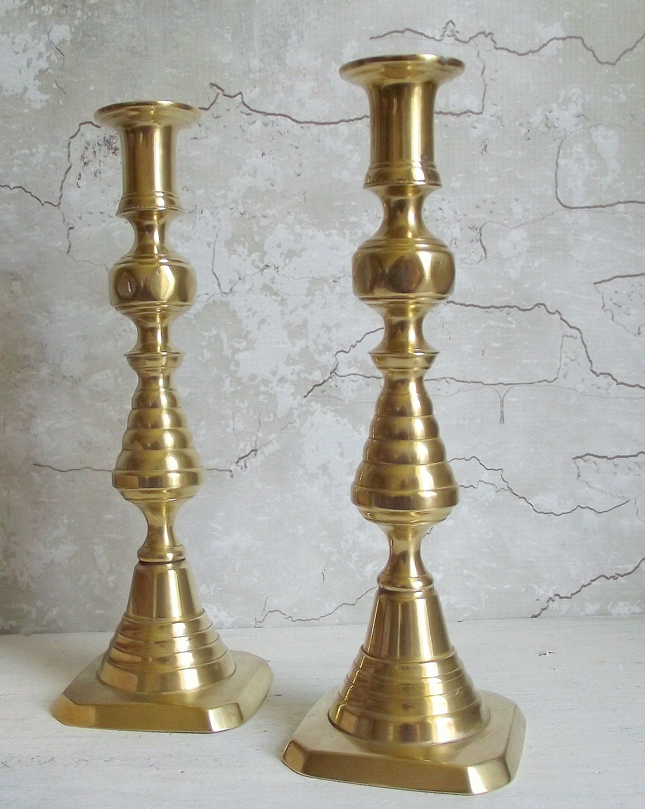 Brass Beehive Candlestick With Push up Rods Antique 19th Etsy Canada