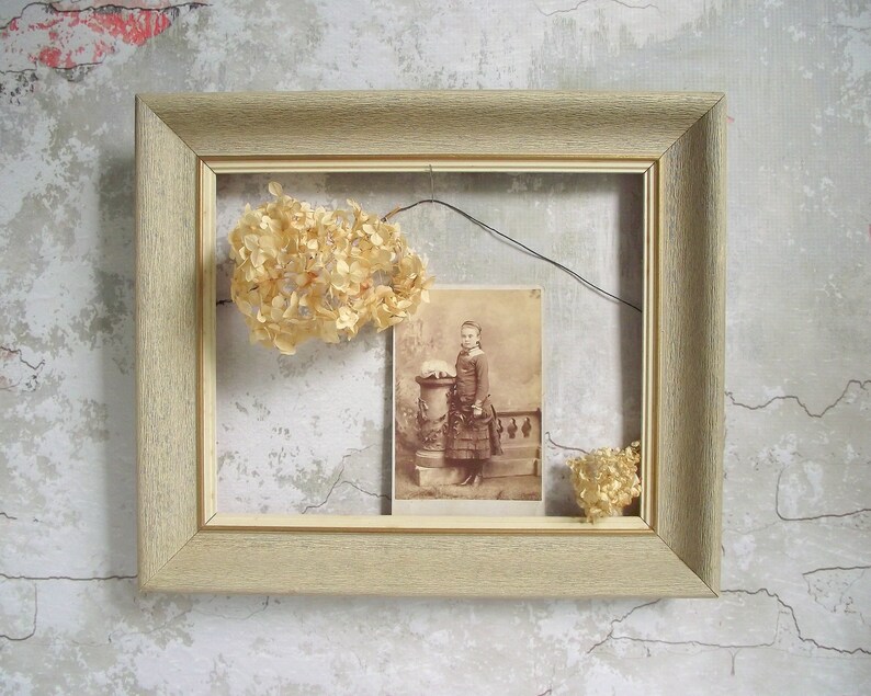Empty Wood Frame With Gray Weathered Finish For Decor Farmhouse Cottage Vintage Framing Supplies