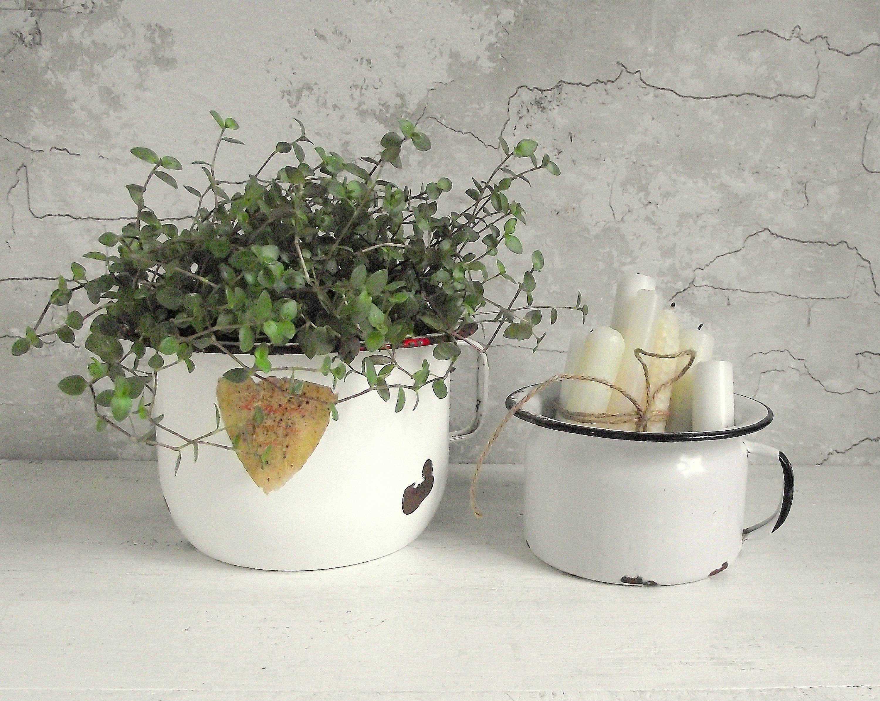 Enamelware Chamber Pots Farmhouse Decor Planter Pots Etsy Canada