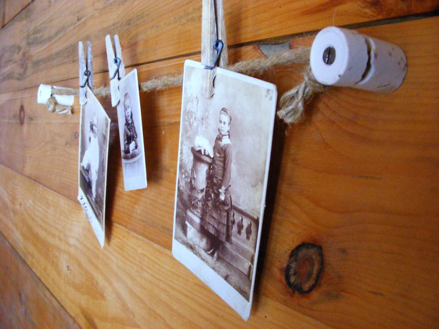 Photo Display Memo Board Wall Hanging Knob and Tube Etsy