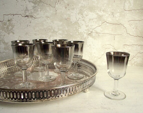 A set of 8 French Dessert Wine Glasses