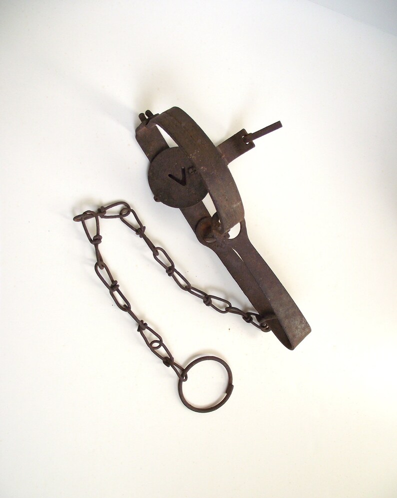 Animal Trap by Victor Oneida Antique Steel Varmint Trap Rustic Etsy