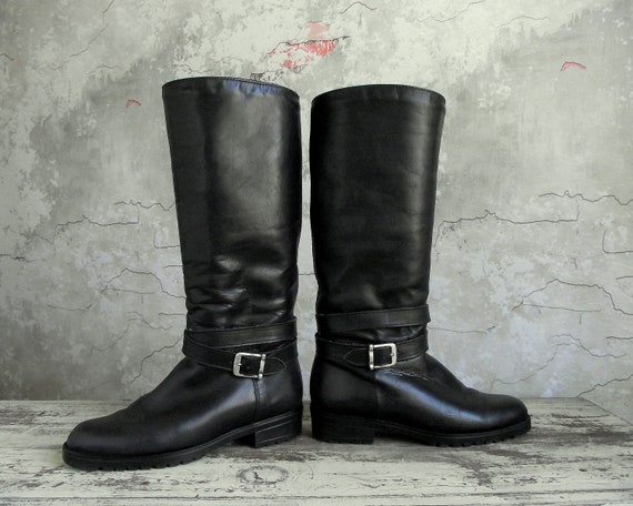 leather knee high boots canada