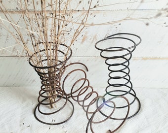 Antique Rusty Springs , Set of 3 Salvaged Hourglass Bed Springs to Display, Repurpose or Upcycled , Farmhouse Photo Display