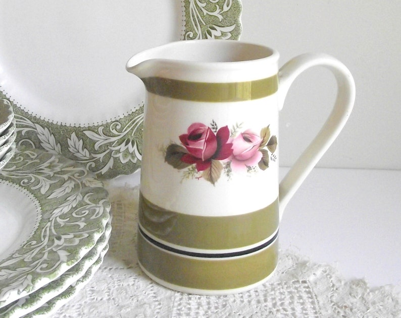 Sadler Rose Pitcher Vintage Sadler Staffordshire England Etsy