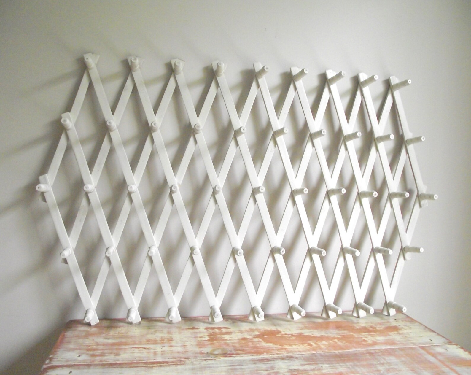 Vintage 49 Peg Expandable Accordion Wall Rack / Accordion Peg Etsy