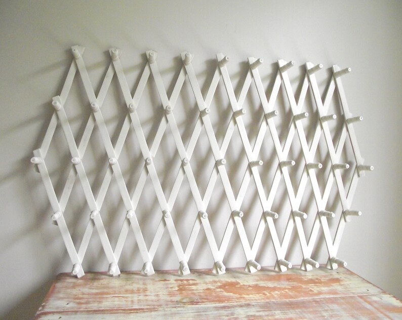 Vintage 49 Peg Expandable Accordion Wall Rack / Accordion Peg Etsy