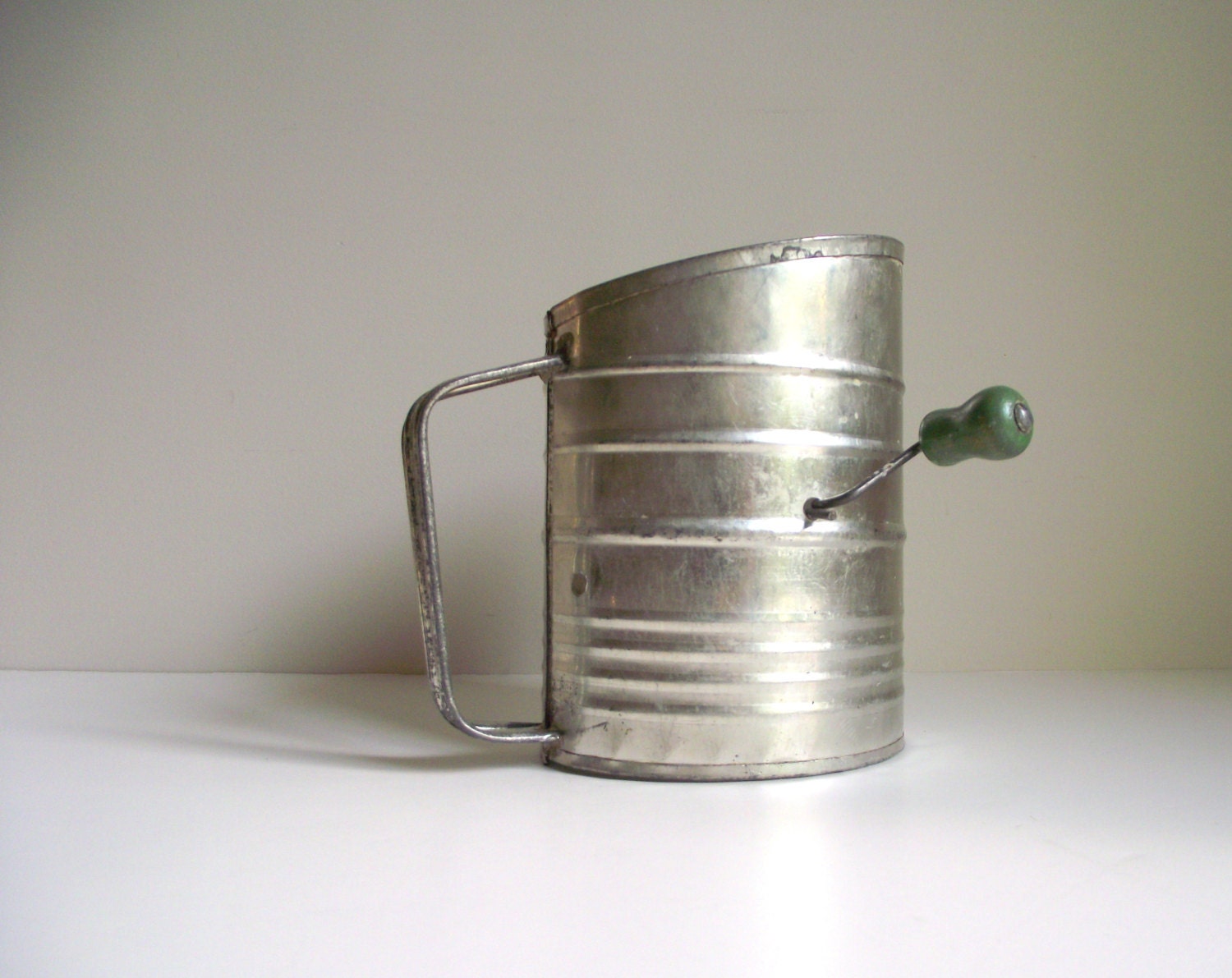 Crank Flour Sifter with Handle Vintage GEM Sifter Tin Etsy