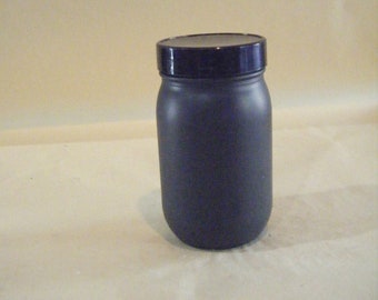 Black 16oz Glass Jar with Lid: Kitchen Storage, Crafting