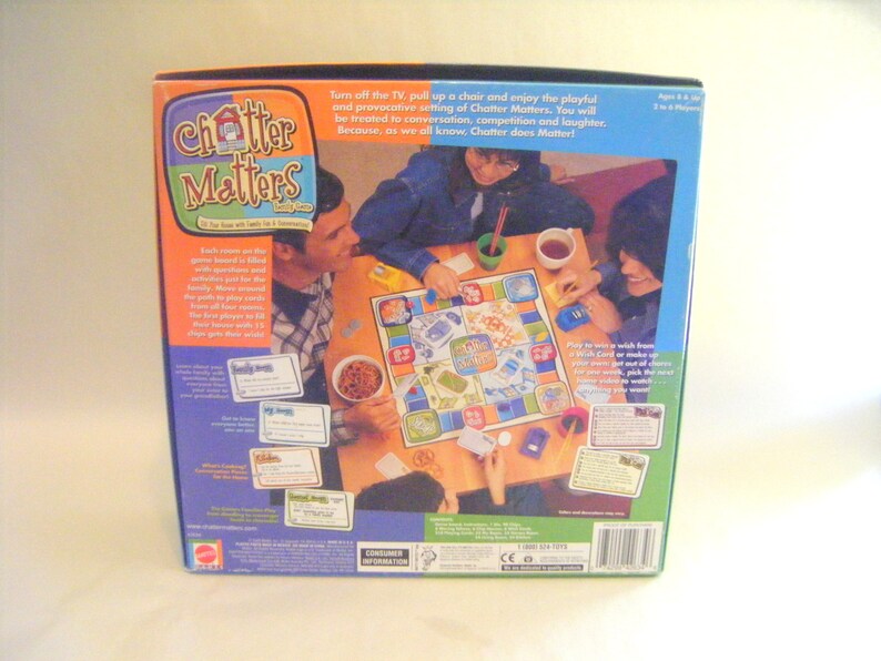 Vintage Mattel Chatter Matters Family Game Board Game Collectible Etsy