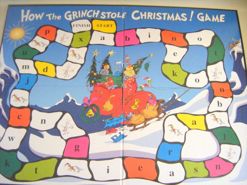 Vintage Dr. Seuss How the Grinch Stole Christmas Board Game Etsy