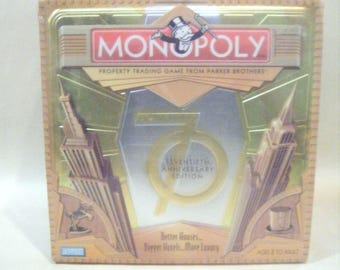 Vintage Monopoly 70th Anniversary Edition Board Game Collectible