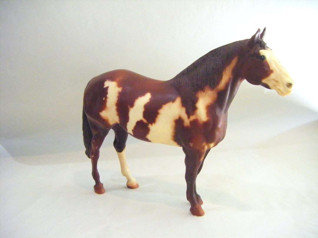 Vintage Breyer Yellow Mount Paint Horse Figurine 1970s Equestrian