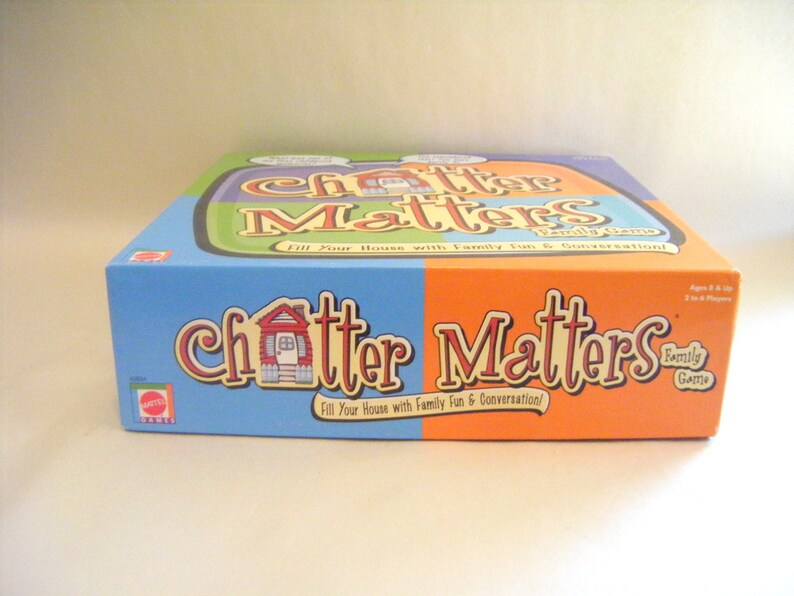 Vintage Mattel Chatter Matters Family Game Board Game Collectible Etsy