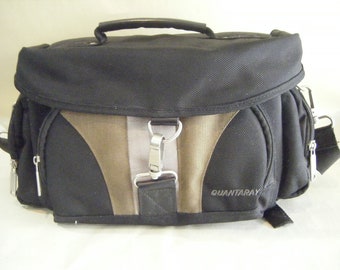 Vintage Quantaray Camera Shoulder Bag Portable Photography Multiple Pockets Storage Case