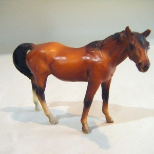 Vintage Breyer Stablemates Miniature Horse Statue Figurine 1970s Collectible Equestrian Country Western Farmhouse Rider