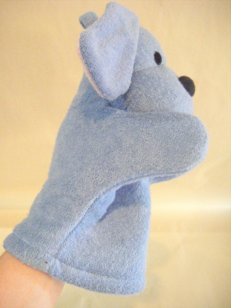 Vintage Blue Puppy Dog Hand Puppet Plush Pups Puppet Show Stuffed Make Believe Collectible image 5