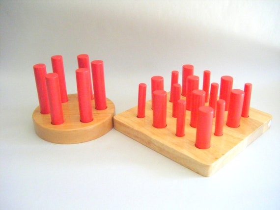 wooden pegboard toy
