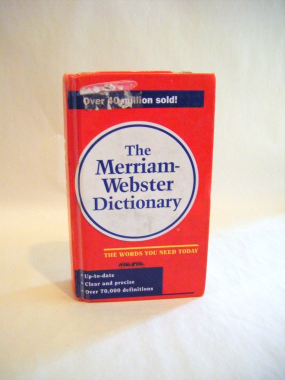 Vintage Merriamwebster Dictionary Hardback Book Travel Size Etsy