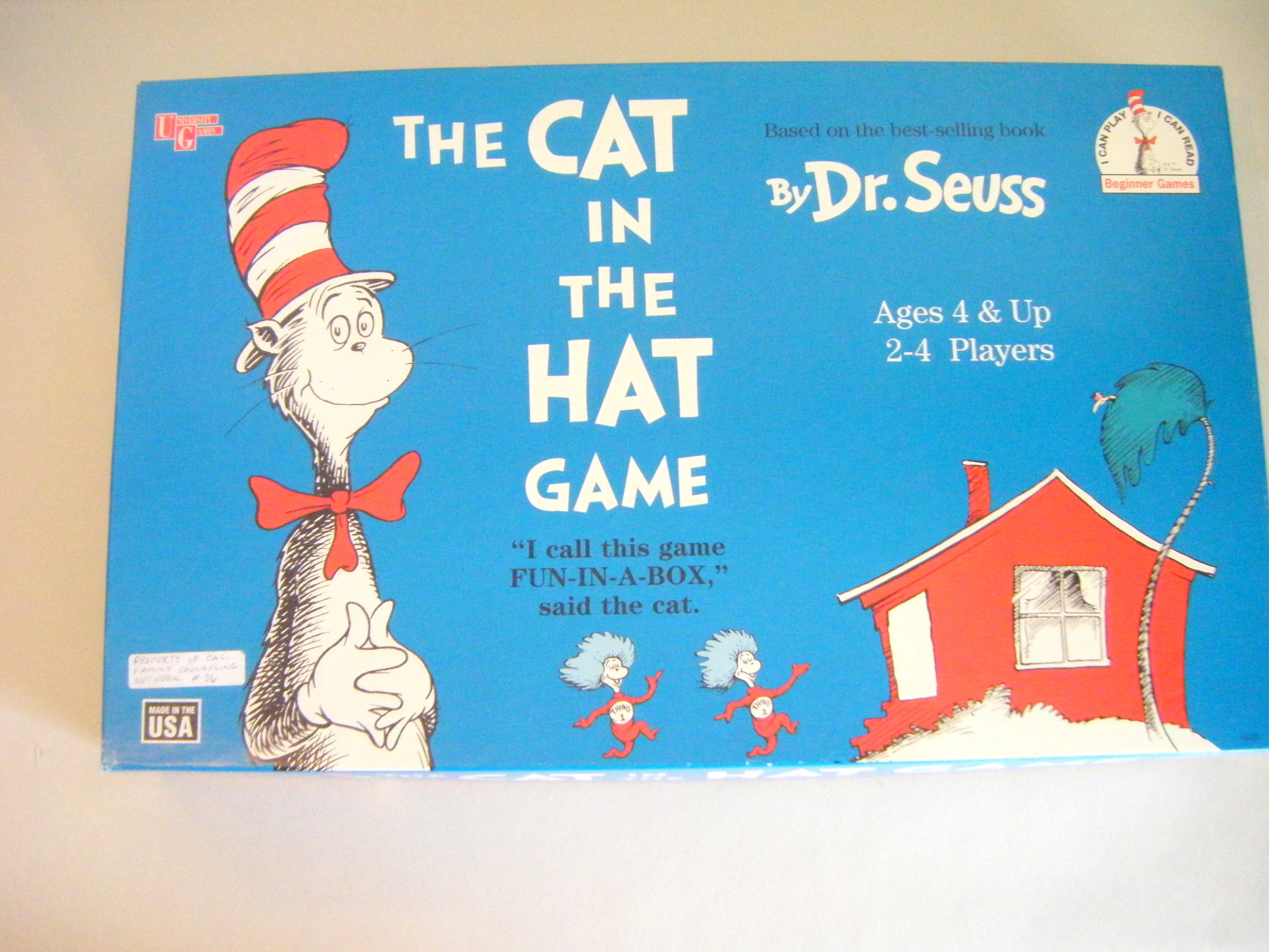 Vintage Dr. Seuss Cat in the Hat Board Game Collectible Etsy Hong Kong