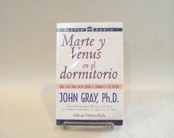 Vintage Martes y Venus en el dormitorio Audio Cassette John Gray, Ph.D. Self-Help Self-Esteem Lecture Counseling Marriage Spanish