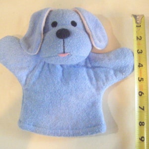 Vintage Blue Puppy Dog Hand Puppet Plush Pups Puppet Show Stuffed Make Believe Collectible image 8