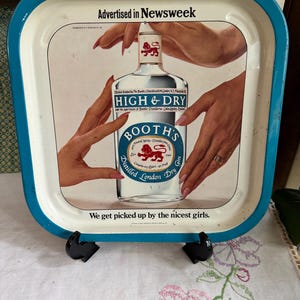 Very Rare 1960’s Booth’s Gin Advertisement Barware Tray