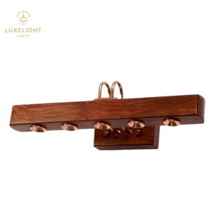 Handcrafted Wooden Picture Light In-Built 5 Warm White LED Art Lighting Adjustable Moving Fixture Vanity Gallery light Wall Sconces - 17&quot; In
