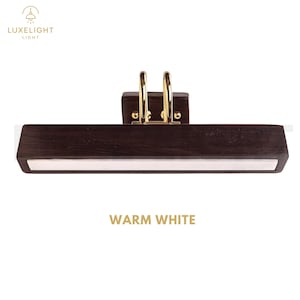 Modern Wooden Picture Light vanity Light painting lighting Handmade wall Light Fixture wall sconces Mid century sconce fixture lamp - 12&quot;In