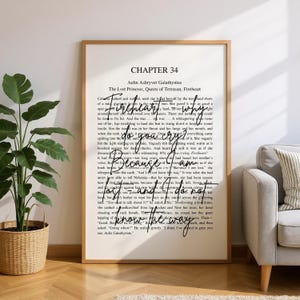Throne of Glass Fireheart Quote Print: Sarah J Maas Fantasy Poster