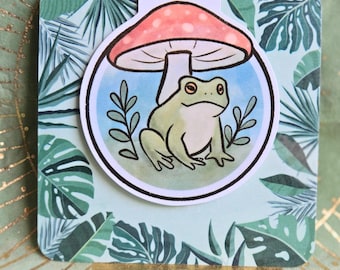 Marcador de Livro Magnético em Forma de Sapo Cogumelo | Presente Ideal para Amantes de Livros com Estilo Cottagecore