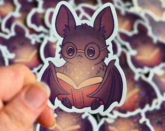 Pegatina de murciélago intelectual