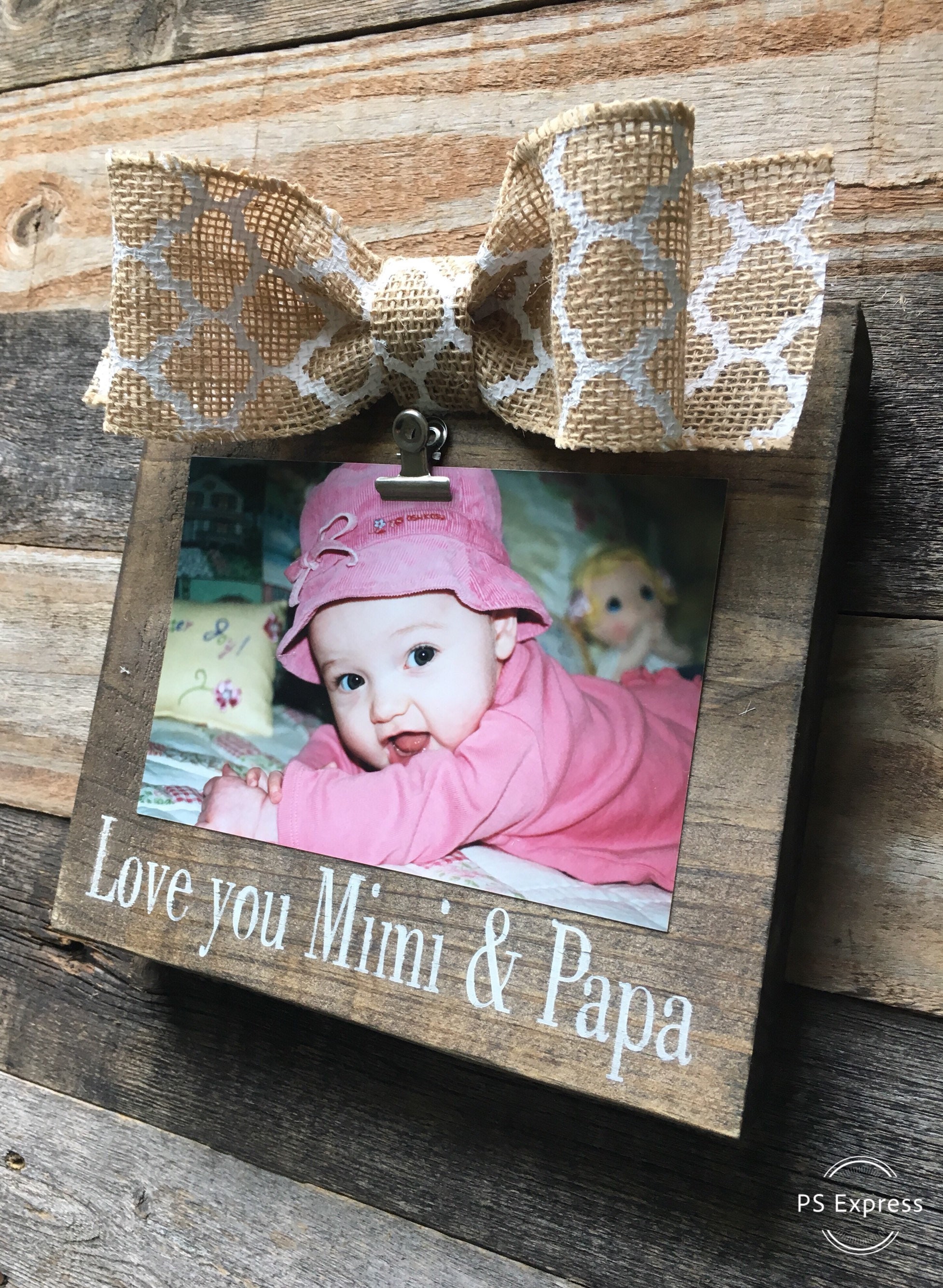 Mimi And Papa Picture Frame Grandpas Sign 50