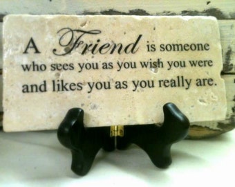 Friendship Sign , Best Friends , Stone , Paperweight , Plaque