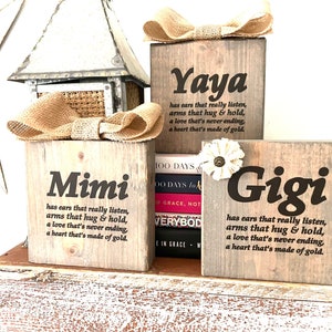 JennyGems My Biggest Fans Call Me Yaya Sign, 6x8 Inch Wood Sign, Gifts