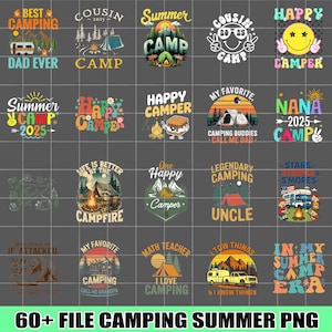 60+ Files Camping PNG Bundle, Camping Plan Png, Campfire Png, Camping Party Png, Vacation Family Png, Camping Design Png, Digital File