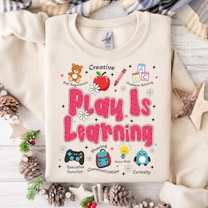 Teacher Png Play is Learning Png Preppy Teacher Design Teacher Life Png Teach Png Kindergarten png Back to School Png First Day of School